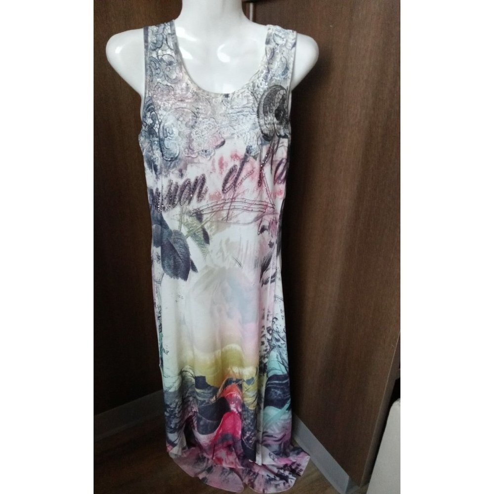 Christine phillipe high low maxi dress